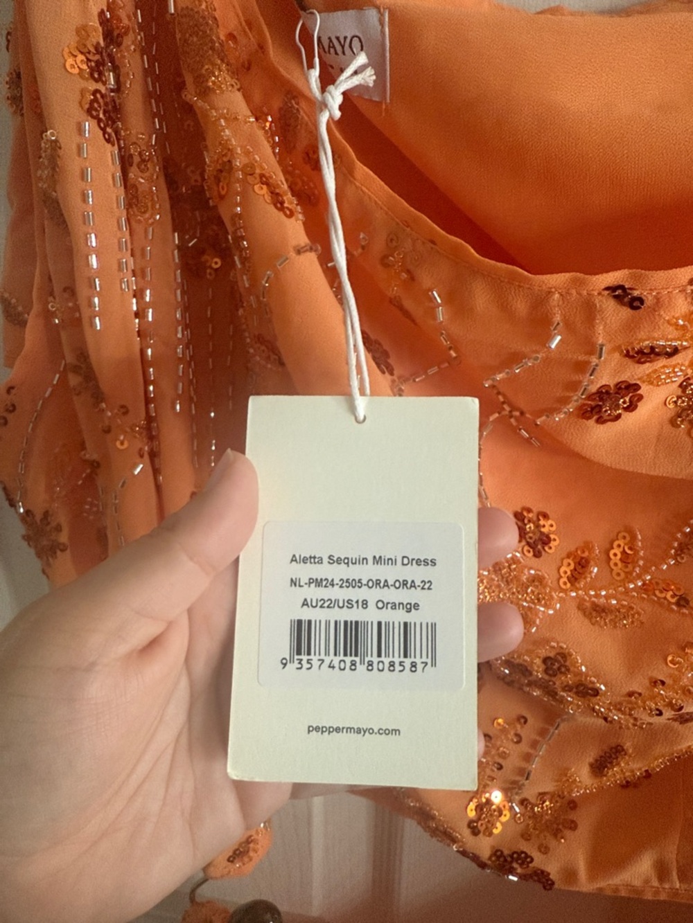 NWT Peppermayo Aletta Sequin Mini Dress - Picture 5 of 5